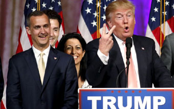 Corey Lewandowski with DOnald Trump