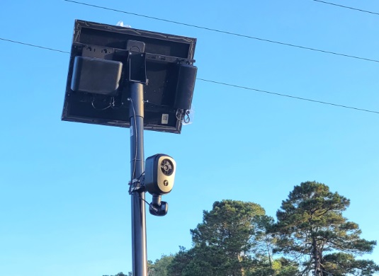 Flock camera along a road in Florida