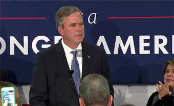Jeb Bush announcing suspending his campaign