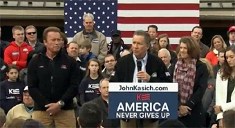 Arnold Schwarzenegger endorses John Kasich