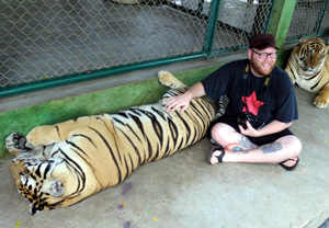 Michael with tiger