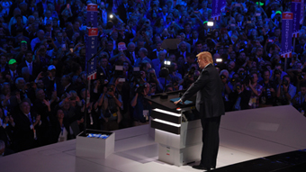 Donald Trump at GOP convention in Cleveland