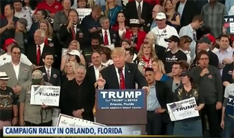 Trump campaigning in Orlando FL