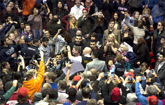 Crowd at a Trump rally