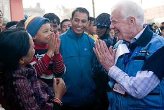 Former President Jimmy Carter in Nepal