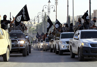 ISIS convoy of trucks