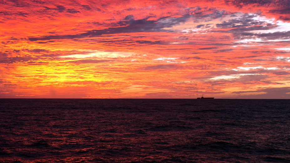 Sunset from the USS Ronald Reagan