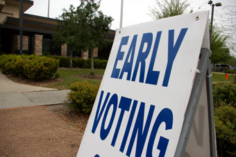 Early voting sign