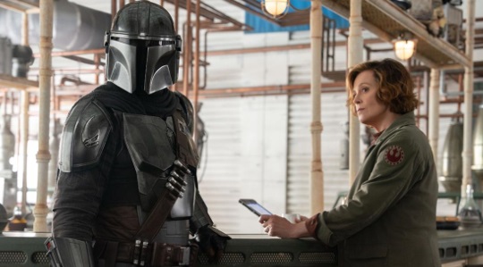 A scene from The Mandalorian and Grogu; image courtesy Lucasfilm/Walt Disney Pictures
