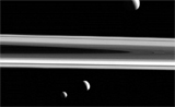 Saturns three moons